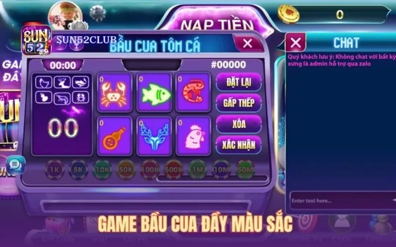 Quy trình đặt cược Bầu cua Sun52 Mini game Bầu cua Sun52