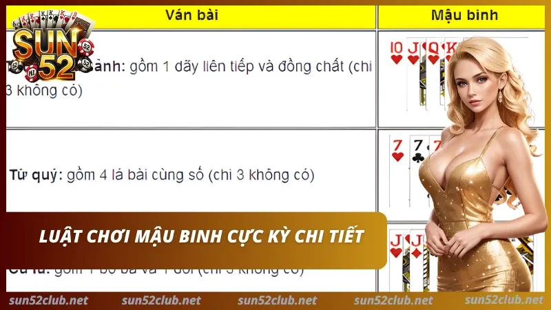Cách xếp các chi bài trong Mậu Binh Sun52