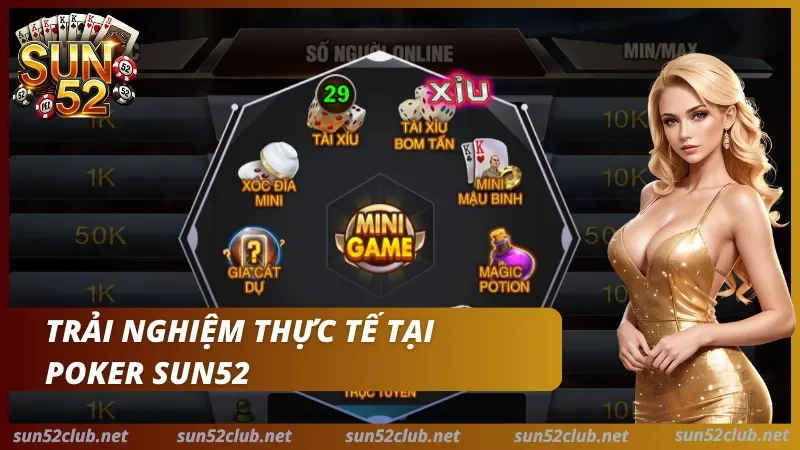 Giao diện sảnh Poker Sun52 4K Giao diện sảnh poker Sun52 chuẩn quốc tế